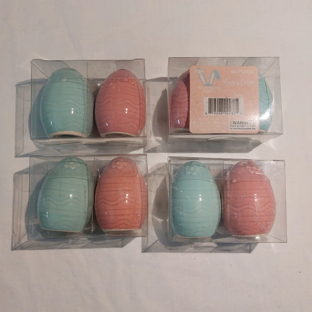 Pastel Decorative Easter Egg Ceramic Salt and Pepper Sets 8 Sets NEW